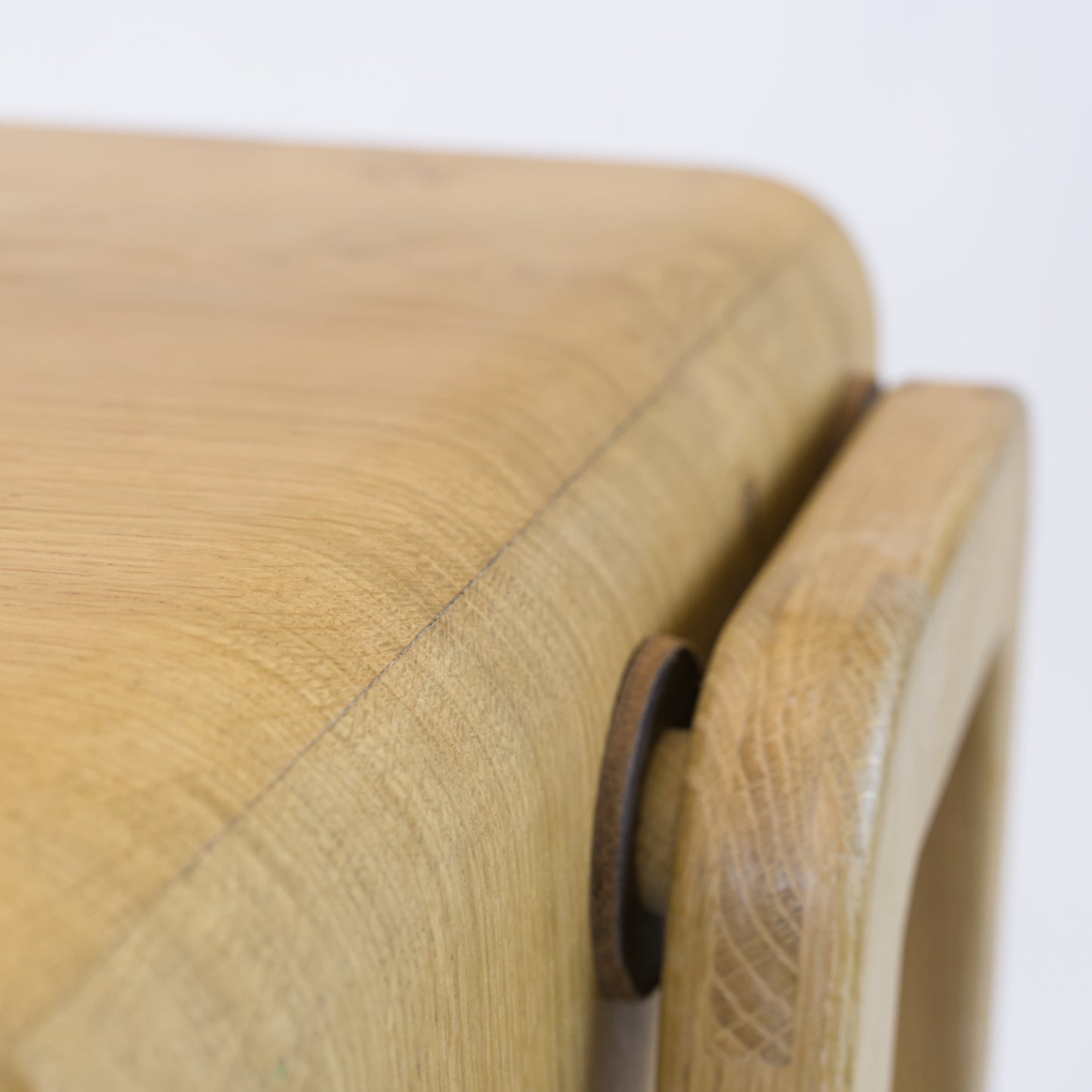 High nightstand nm11H. The main corpus is crafted from solid Norwegian oak, featuring 1 drawer with black oak front.